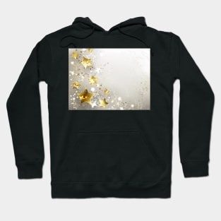 Gray Background with Gold Stars Hoodie